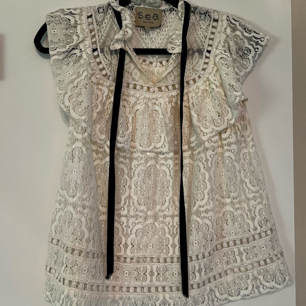 Sea New York White Lace top